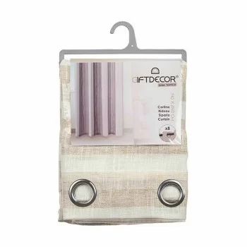 Curtain Stripes Brown 140 x 0,1 x 260 cm (6 Units) 2