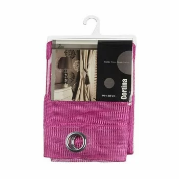 Curtain 140 x 260 cm Grille Fuchsia (6 Units) 2