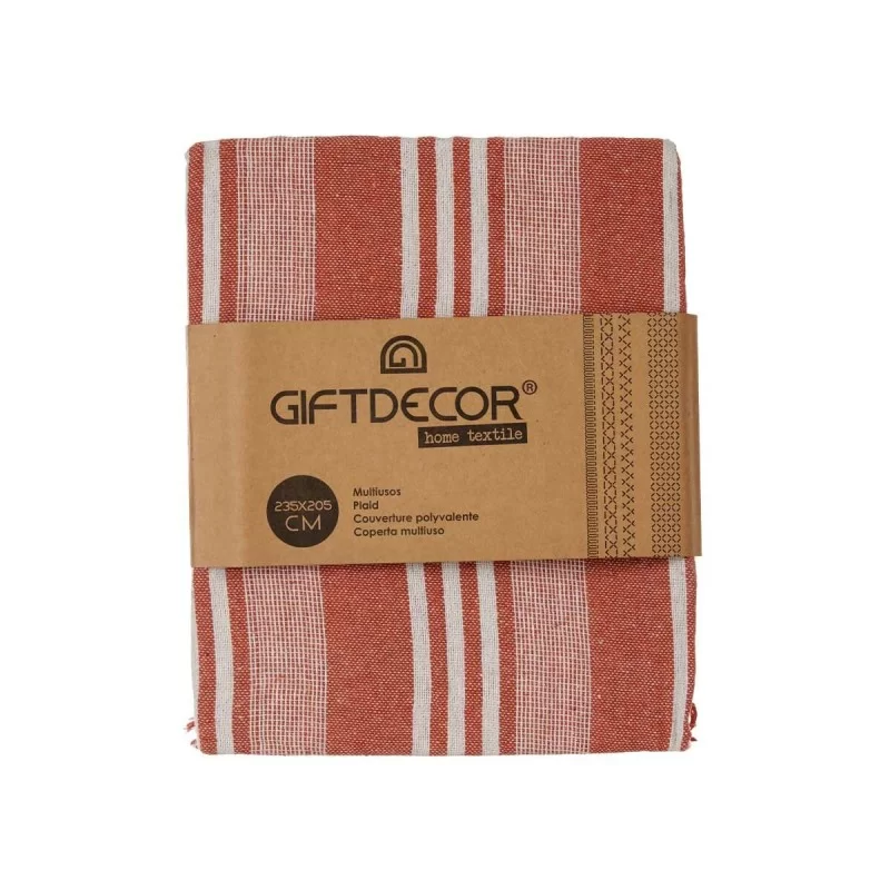 Multipurpose throw Stripes 235 x 205 cm White...