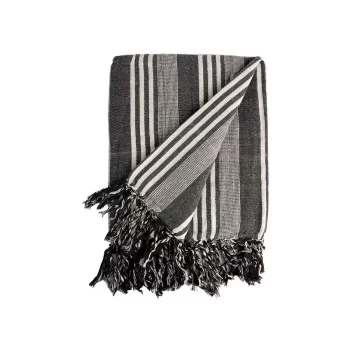Multipurpose throw Stripes 235 x 205 cm White Grey (8 Units) 2