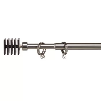 Curtain Bar Extendable Squared Silver Iron 4,5 x 125,5 x... 2