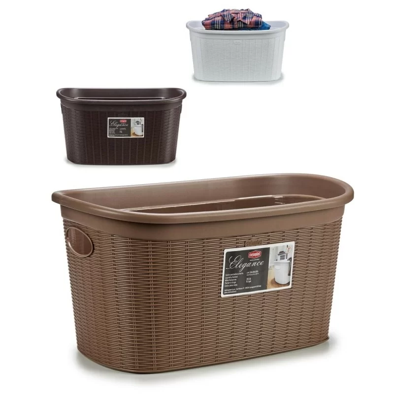 Laundry Basket Stefanplast Elegance Plastic 35...