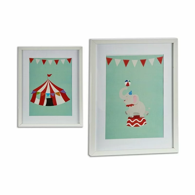 Painting Circus Multicolour Particleboard 43 x...