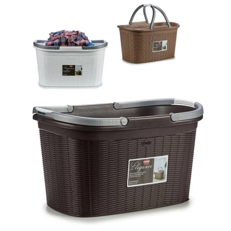 Laundry Basket Stefanplast Elegance Plastic 35...