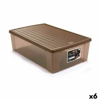 Storage Box with Lid Stefanplast Elegance Beige Plastic...