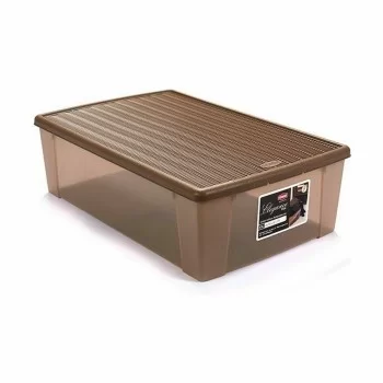 Storage Box with Lid Stefanplast Elegance Beige Plastic... 2