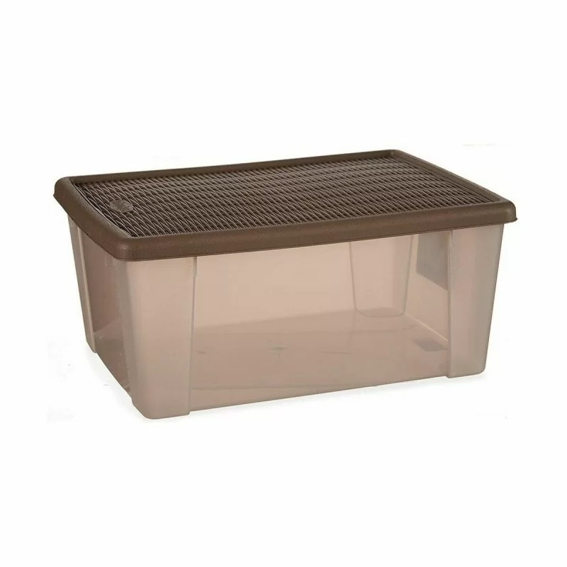 Storage Box with Lid Stefanplast Elegance Brown...