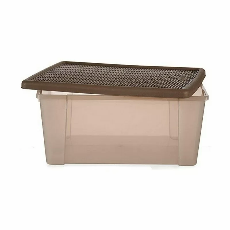 Storage Box with Lid Stefanplast Elegance Brown...