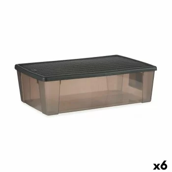 Storage Box with Lid Stefanplast Elegance Grey Plastic 30...