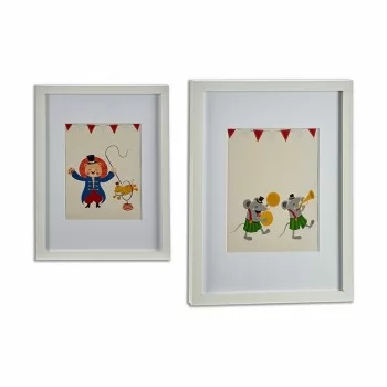 Painting Circus Multicolour Wood 33 x 3 x 43 cm 2