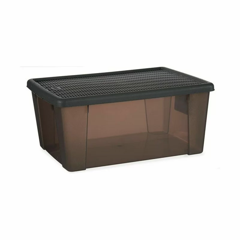Storage Box with Lid Stefanplast Elegance Grey...