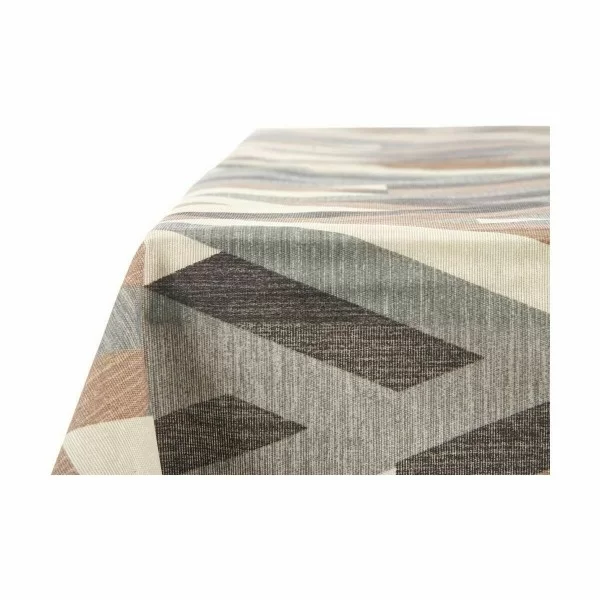 Tablecloth Thin canvas Anti-stain Stripes 140 x 180 cm Beige (10 Units)