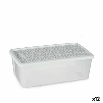 Storage Box with Lid Stefanplast Elegance White Plastic 5...