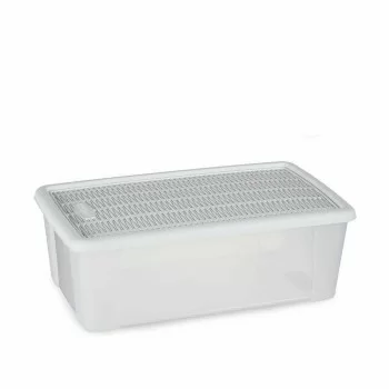Storage Box with Lid Stefanplast Elegance White Plastic 5... 2
