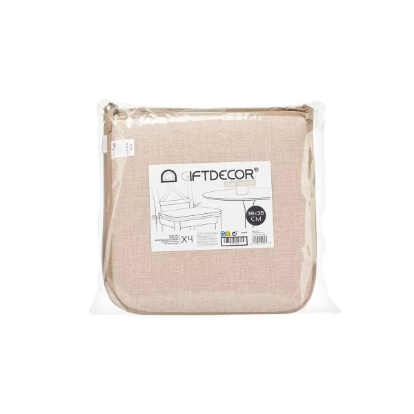 Chair cushion 38 x 2,5 x 38 cm (4 Units)