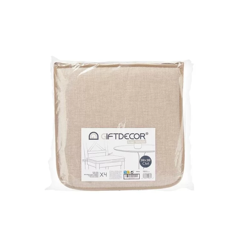 Chair cushion 38 x 2,5 x 38 cm (4 Units)