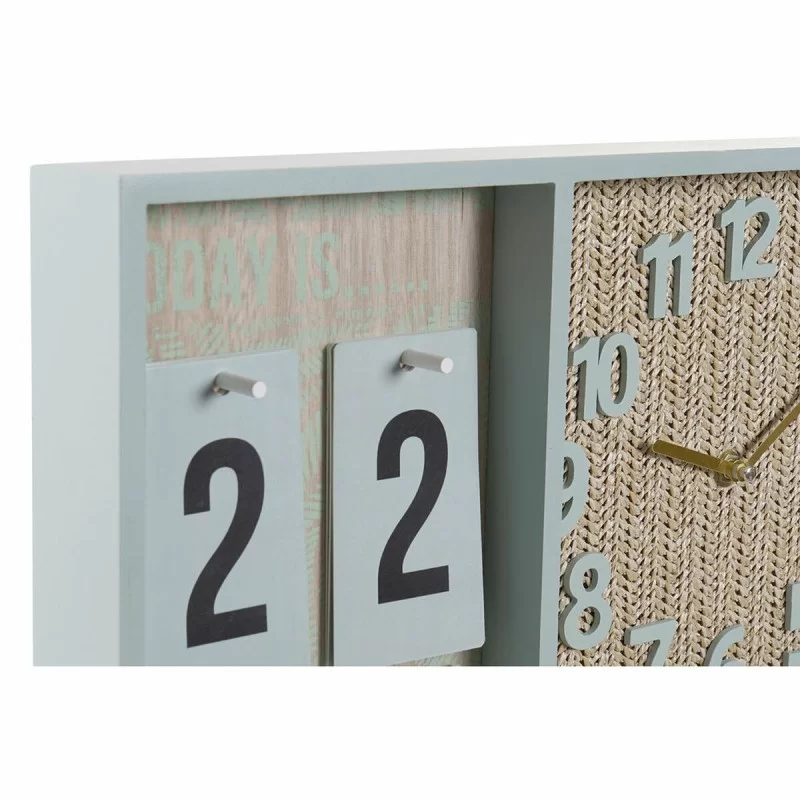 Wall Clock DKD Home Decor Green Wood...