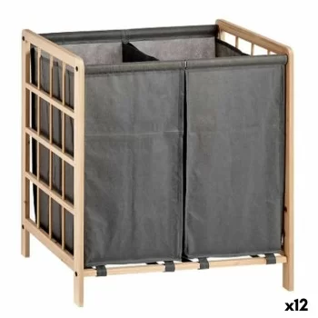 Laundry basket Brown Grey Wood 30 L x 2 33 x 60 x 59,5 cm...
