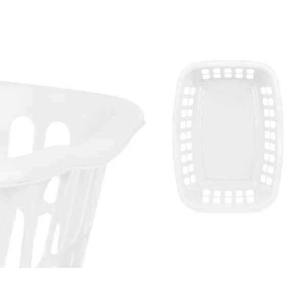 Basket White polypropylene 50 L 58 x 24 x 42 cm (12 Units)