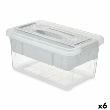 Multi-use Box Grey Transparent Plastic 5 L 29,5 x 14,5 x...