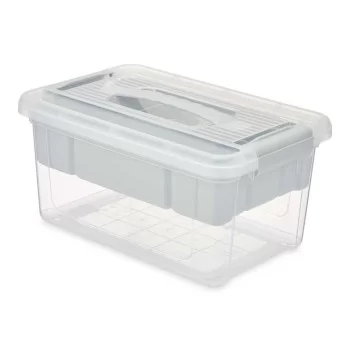 Multi-use Box Grey Transparent Plastic 5 L 29,5 x 14,5 x... 2