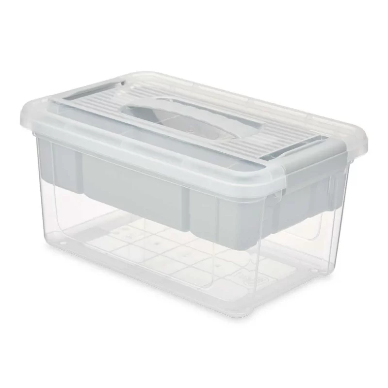 Multi-use Box Grey Transparent Plastic 5 L 29,5...