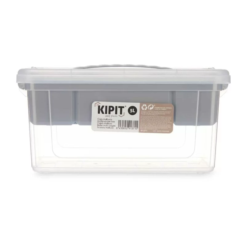 Multi-use Box Grey Transparent Plastic 5 L 29,5...