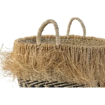Basket set DKD Home Decor Colonial Fibre Fringe (40 x 40... 2