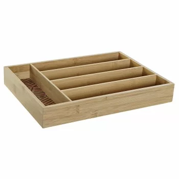 Multi-purpose basket DKD Home Decor Black Natural Bamboo...
