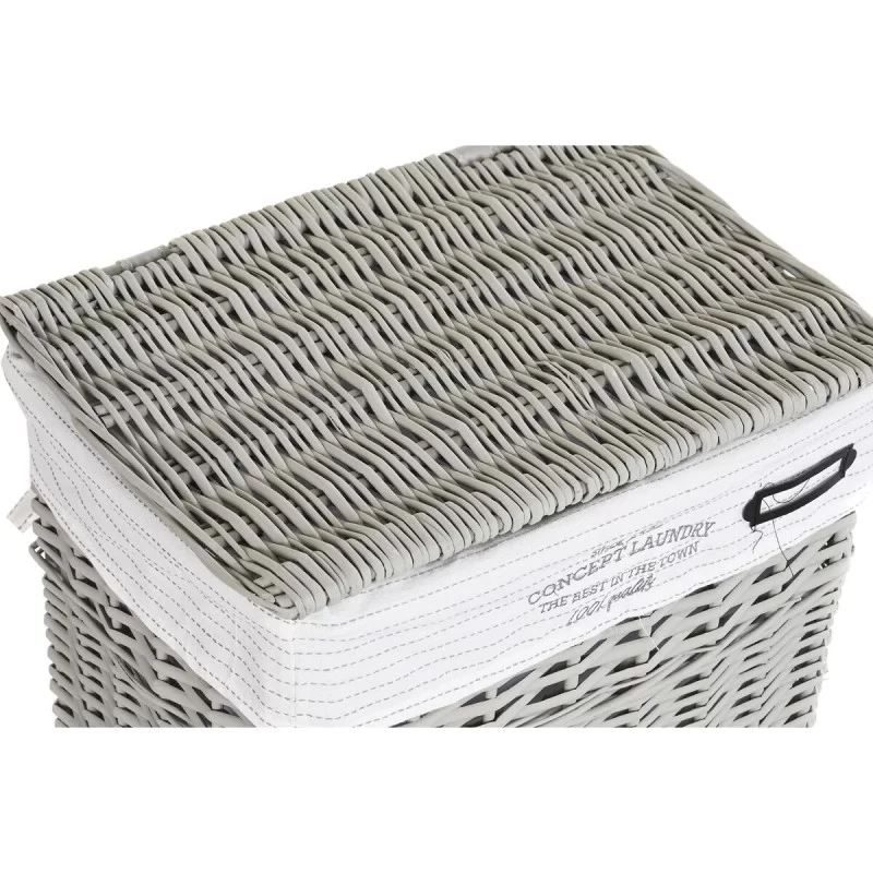 Set of Baskets DKD Home Decor Grey Polyester...