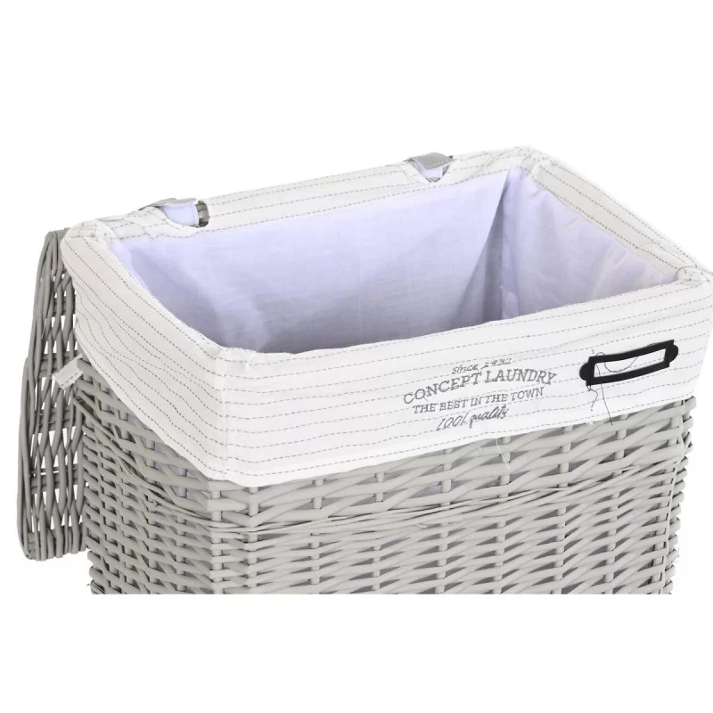 Set of Baskets DKD Home Decor Grey Polyester...