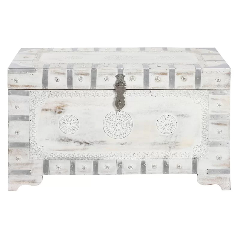Chest DKD Home Decor White Light brown Mango...