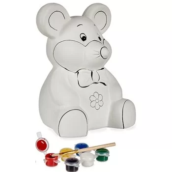 Paint Your Own Money Box Mouse Ceramic 14,7 x 20,8 x 16,3... 2