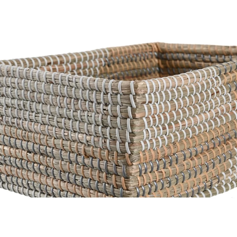 Basket set DKD Home Decor Tropical Seagrass 38...