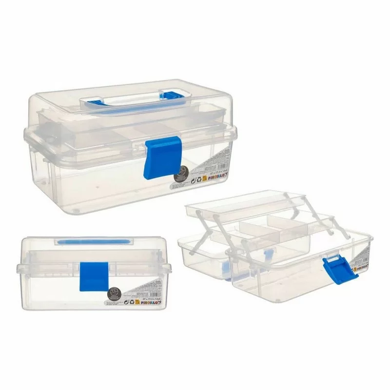 Multi-use Box Blue Transparent Plastic 27 x...