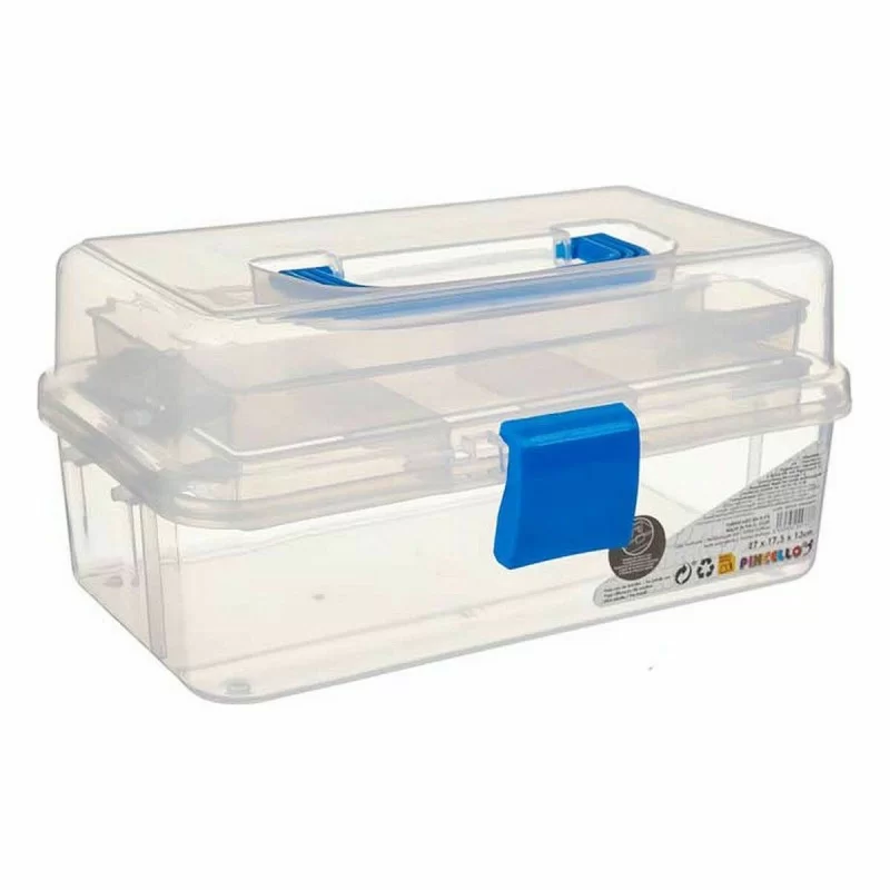 Multi-use Box Blue Transparent Plastic 27 x...