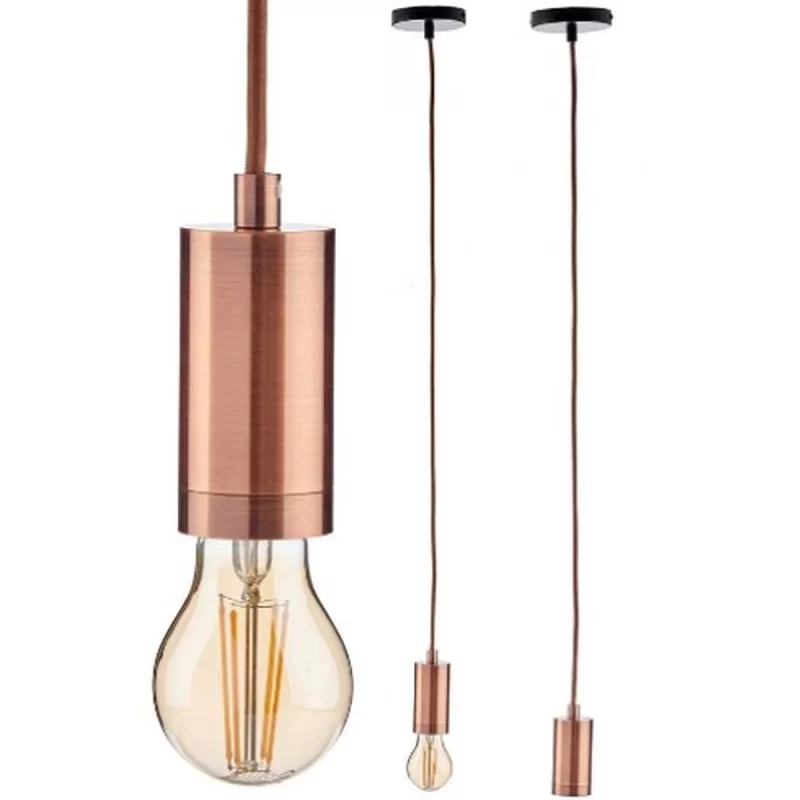 Ceiling Light Bronze Metal 60 W 9,5 x 9,5 x 9,7...