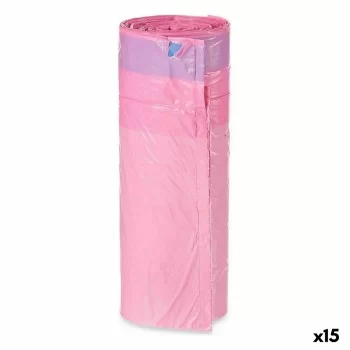 Rubbish Bags Perfumed Self-closing Pink Polyethylene 15...