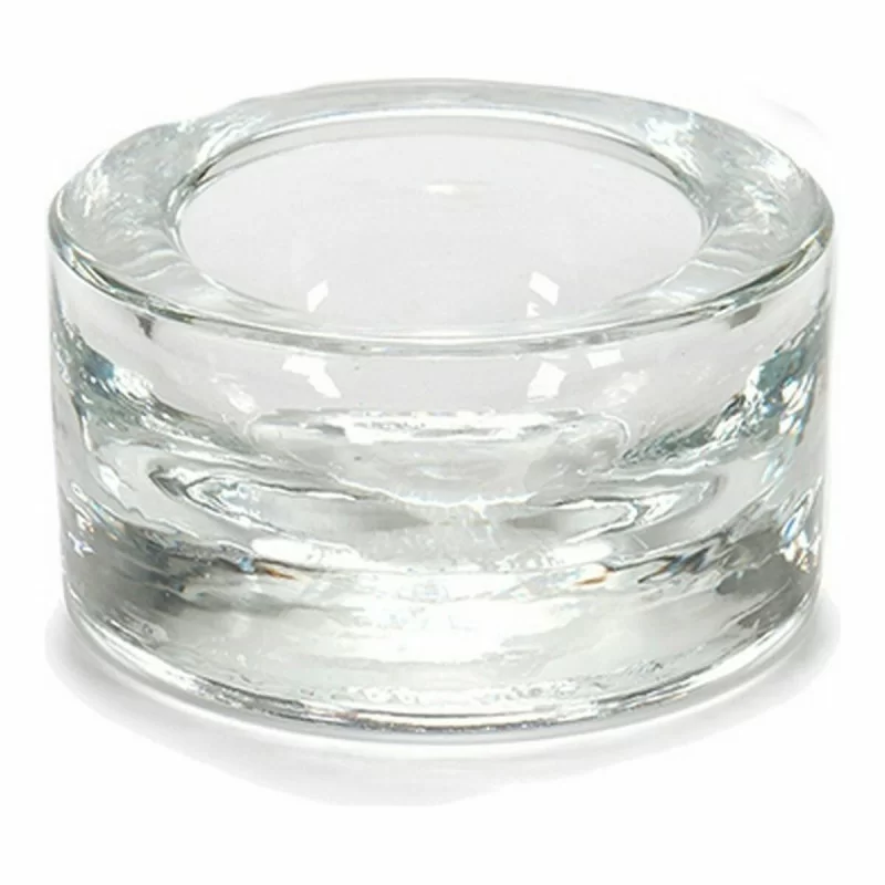 Candleholder Transparent Glass 7 x 3,5 x 7 cm...