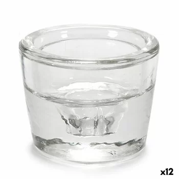 Candleholder Transparent Glass 6 x 4,3 x 6 cm (12 Units)