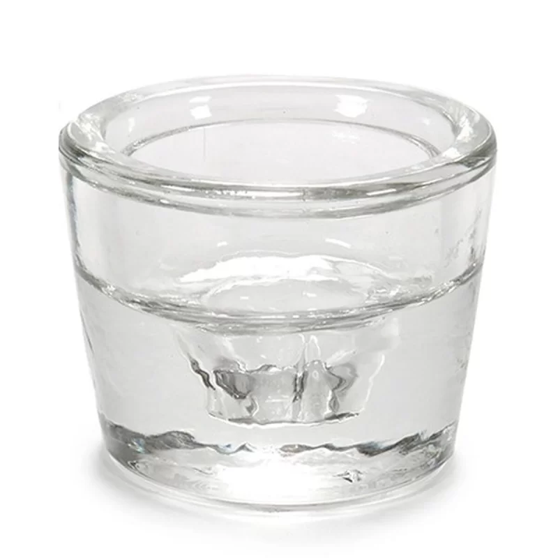 Candleholder Transparent Glass 6 x 4,3 x 6 cm...