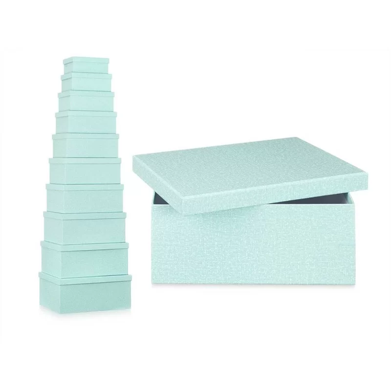 Set of Stackable Organising Boxes Green...