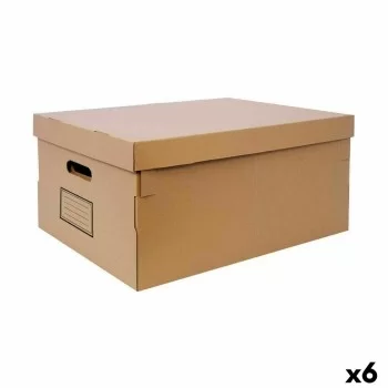 Storage Box with Lid Confortime Cardboard 45 x 35 x 20 cm...