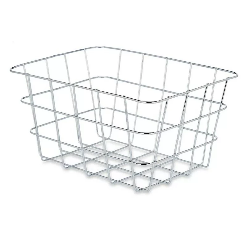 Multi-purpose basket Rectangular Silver Metal...