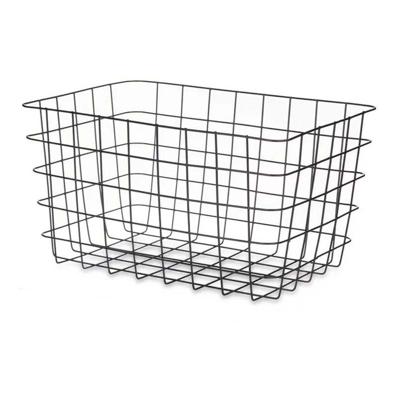 Multi-purpose basket Rectangular Black Metal...