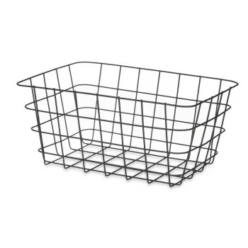 Multi-purpose basket Rectangular Black Metal 30,3 x 14 x... 2