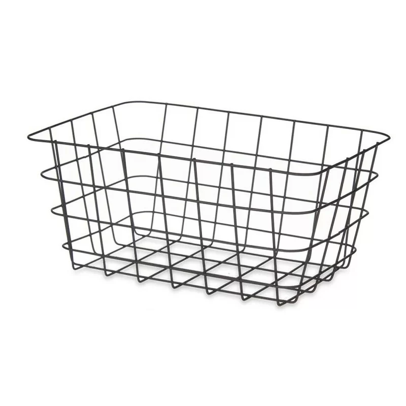 Multi-purpose basket Rectangular Black Metal...