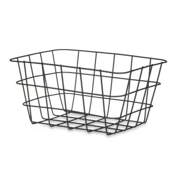 Multi-purpose basket Rectangular Black Metal 24,5 x 12 x... 2