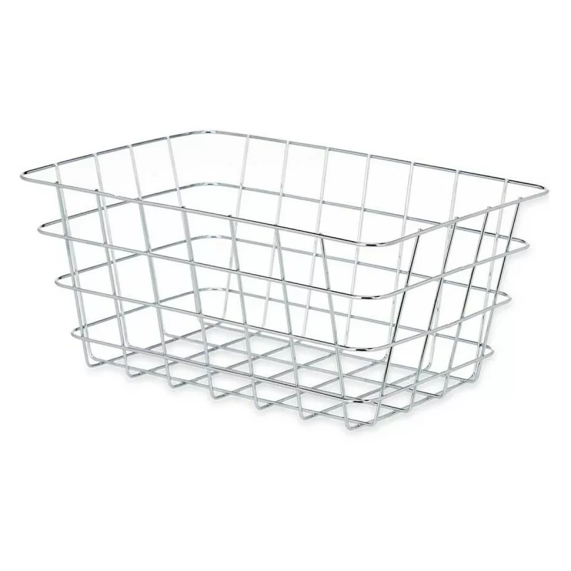 Multi-purpose basket Rectangular Silver Metal...