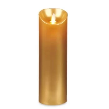 LED Candle Golden 8 x 8 x 25 cm (12 Units) 2